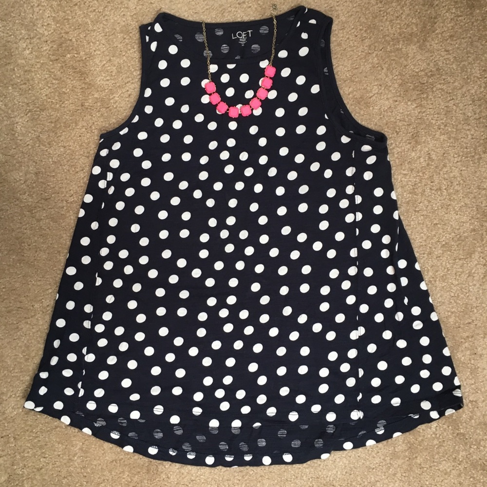 Loft Polka Dot Tank NWOT
